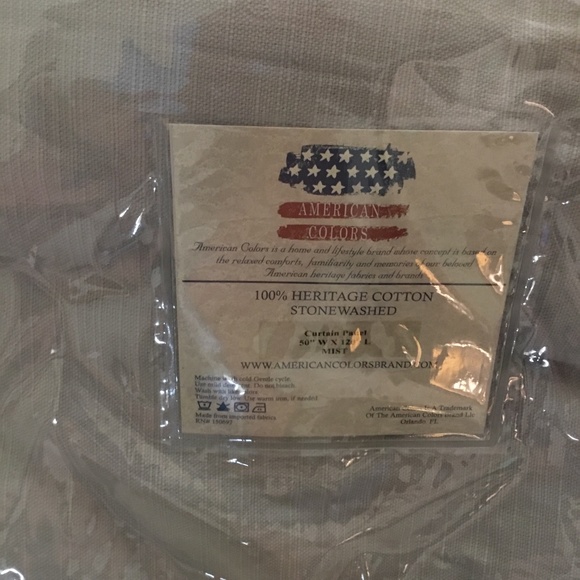 American Colors Curtains  Mist 50 w by 120 L - Picture 3 of 3